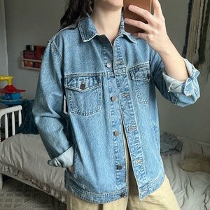 Vintage oversized denim trucker jacket